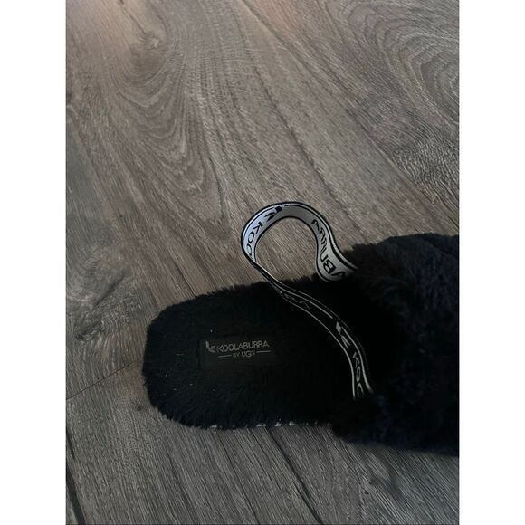 koolaburra by ugg Fuzz'n Il BOUTIQUE Faux-Fur Slippers Kids Size 2 - Picture 5 of 5